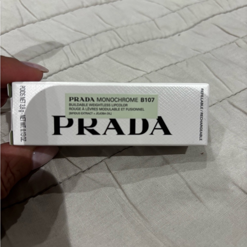 BNIB Prada Monochrome Buildable Weightless Lipcolor B107 - Sedona